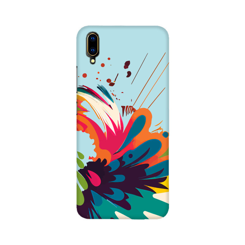 JOVIN-MV Vivo Sublimation Phone Case In Blue Floral All Models