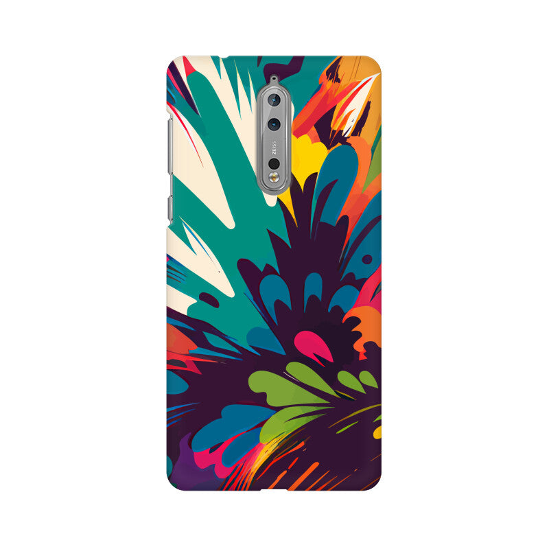 JOVIN-MV Nokia Sublimation Phone Case In Floral Black All Models