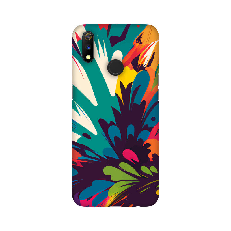 JOVIN-MV Realme Sublimation Phone Case In Floral Black All Models