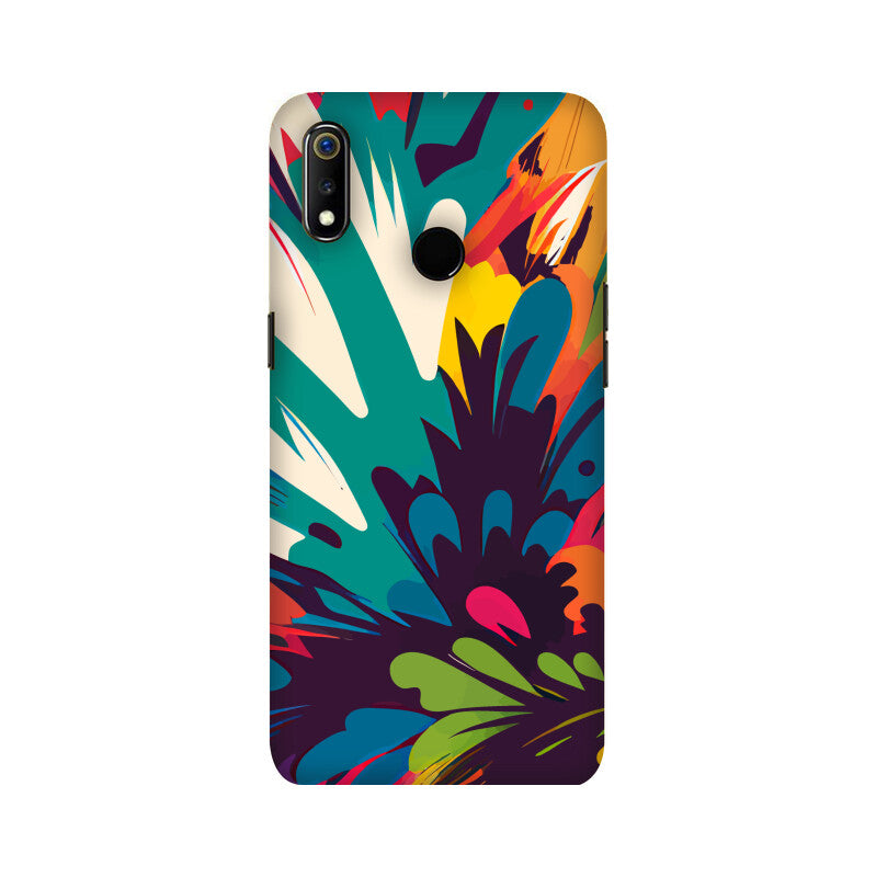 JOVIN-MV Realme Sublimation Phone Case In Floral Black All Models