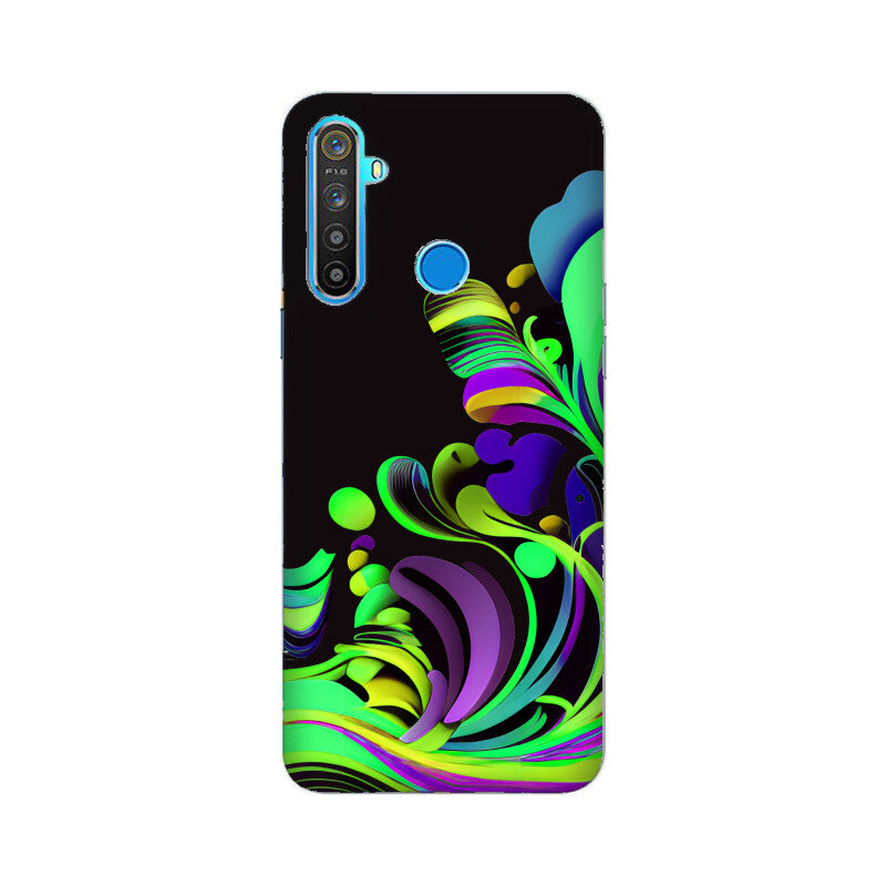 JOVIN-MV Realme Sublimation Phone Case In Black Floral All Models