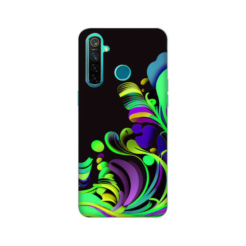 JOVIN-MV Realme Sublimation Phone Case In Black Floral All Models