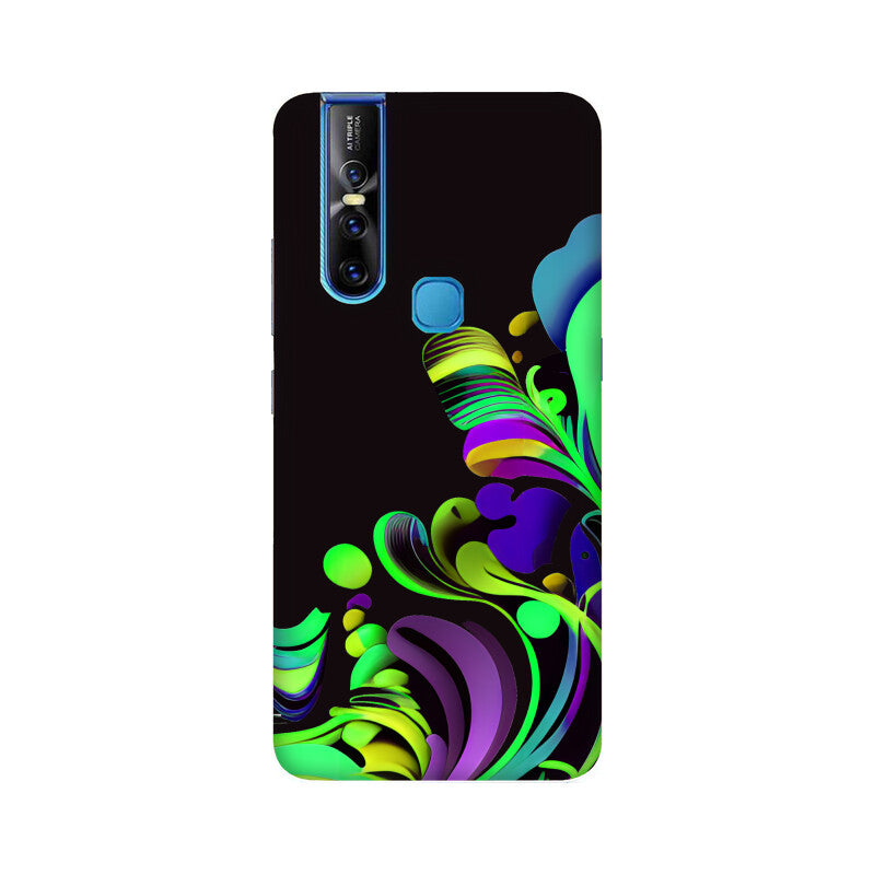 JOVIN-MV Vivo Sublimation Phone Case In Black Floral All Models