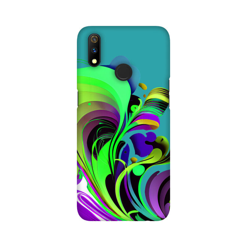 JOVIN-MV Realme Sublimation Phone Case In Green Floral All Models