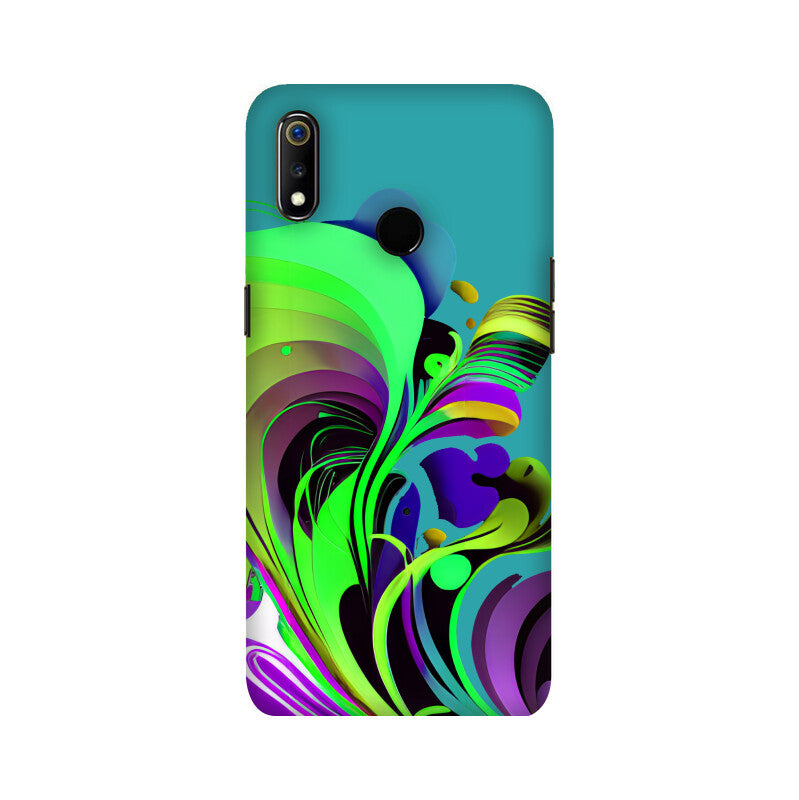 JOVIN-MV Realme Sublimation Phone Case In Green Floral All Models