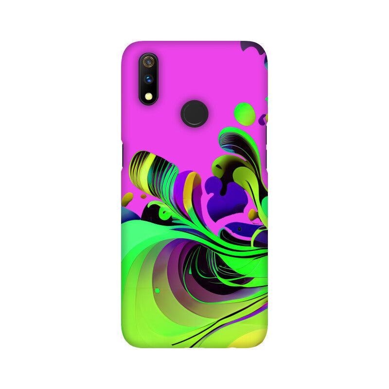 JOVIN-MV Realme Sublimation Phone Case In Purple Floral All Models