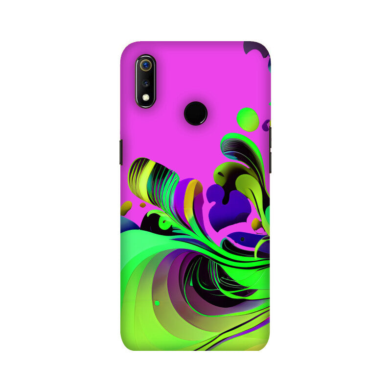 JOVIN-MV Realme Sublimation Phone Case In Purple Floral All Models