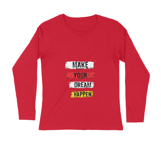 JOVIN-MV Men's Long Sleeve T Shirt Make your Dream happen
