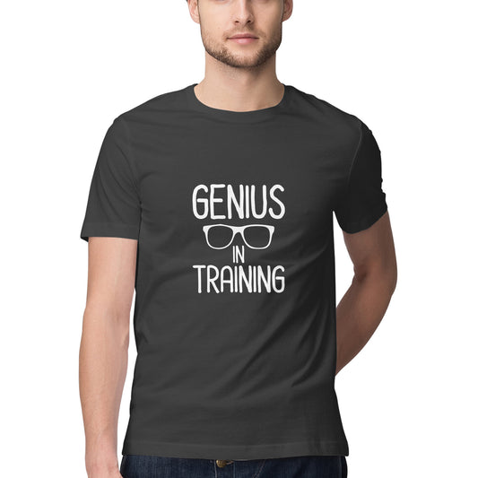 JOVIN-MV Men's Half Sleeve Round Neck T Shirt " Genius in Training "