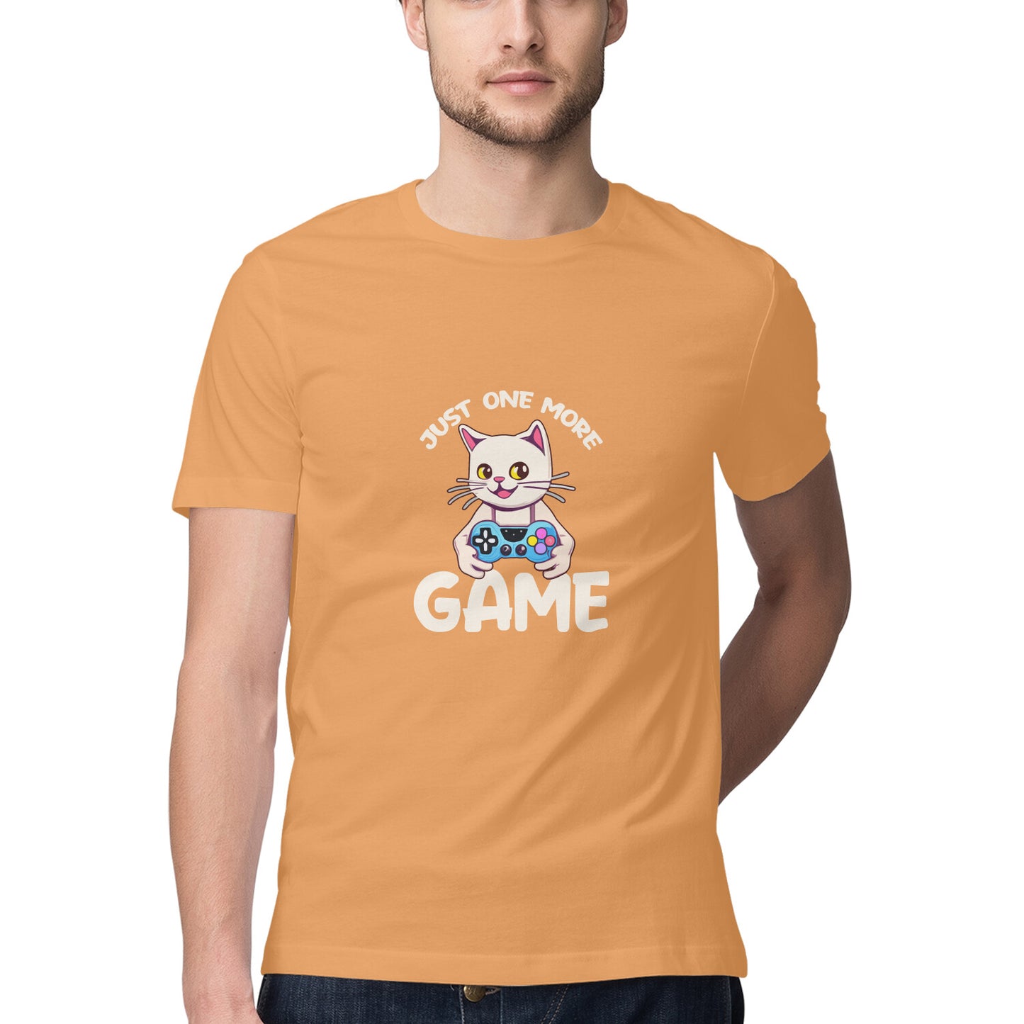 JOVIN-MV Men's Half Sleeve Round Neck T Shirt "One More Game"