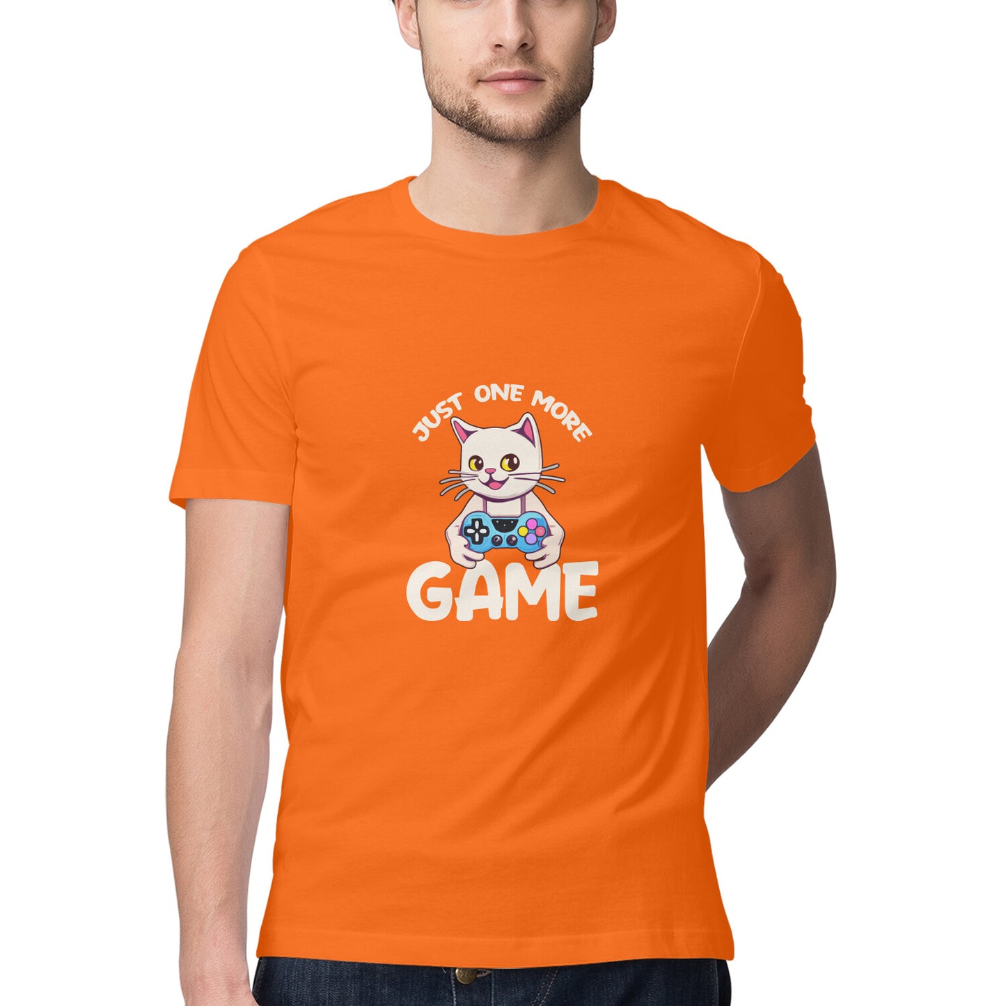 JOVIN-MV Men's Half Sleeve Round Neck T Shirt "One More Game"