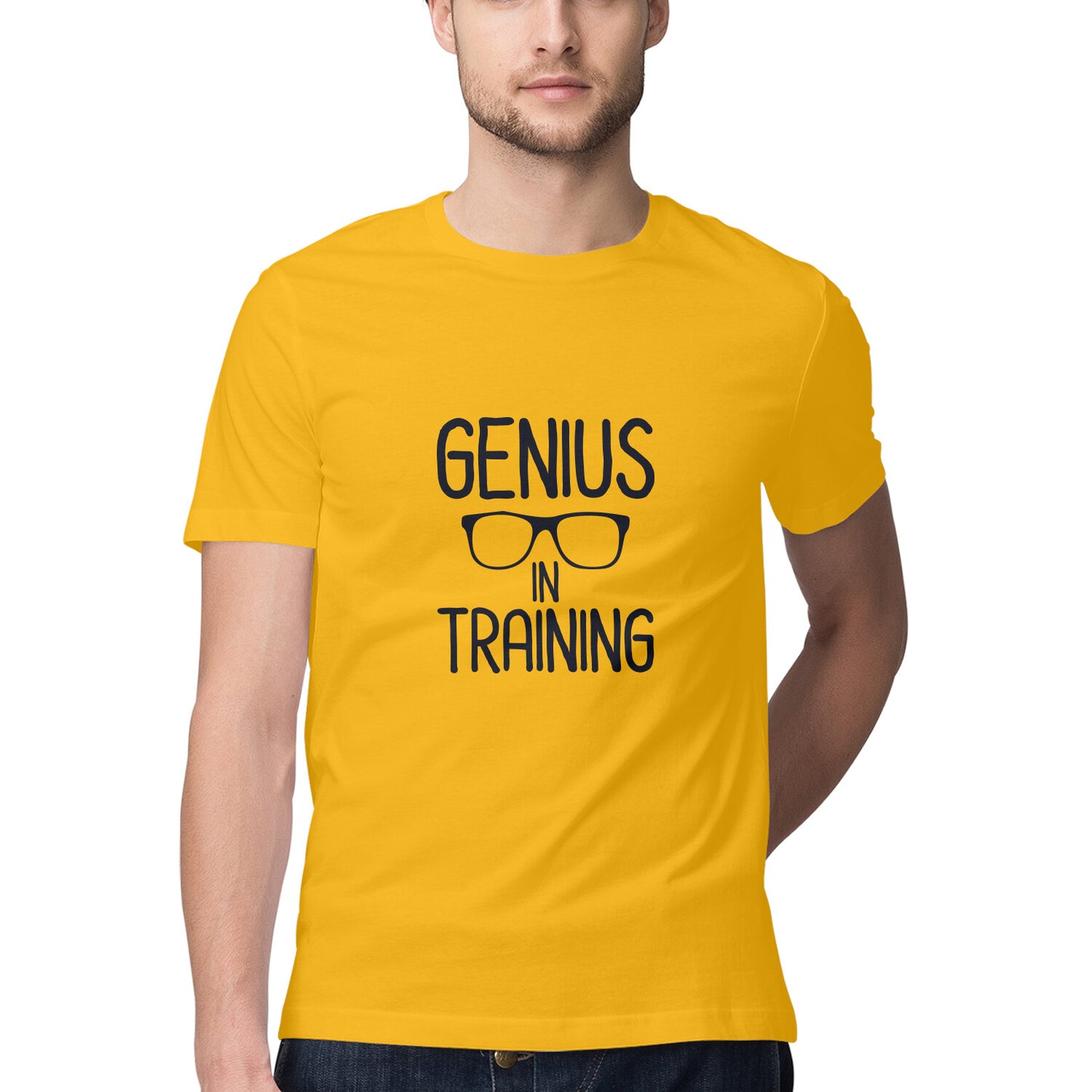 JOVIN-MV Men's Half Sleeve Round Neck T Shirt Genius In Training