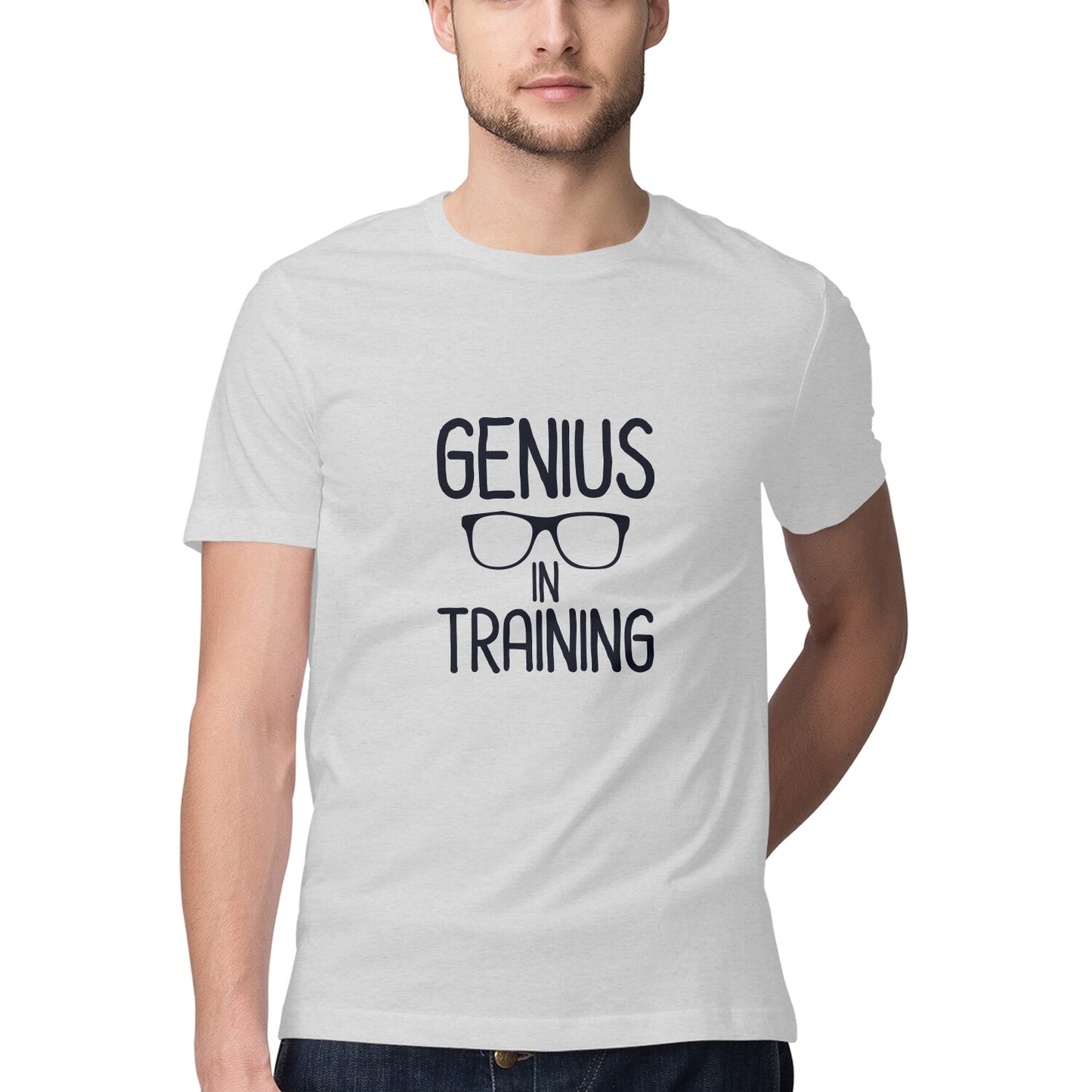 JOVIN-MV Men's Half Sleeve Round Neck T Shirt Genius In Training