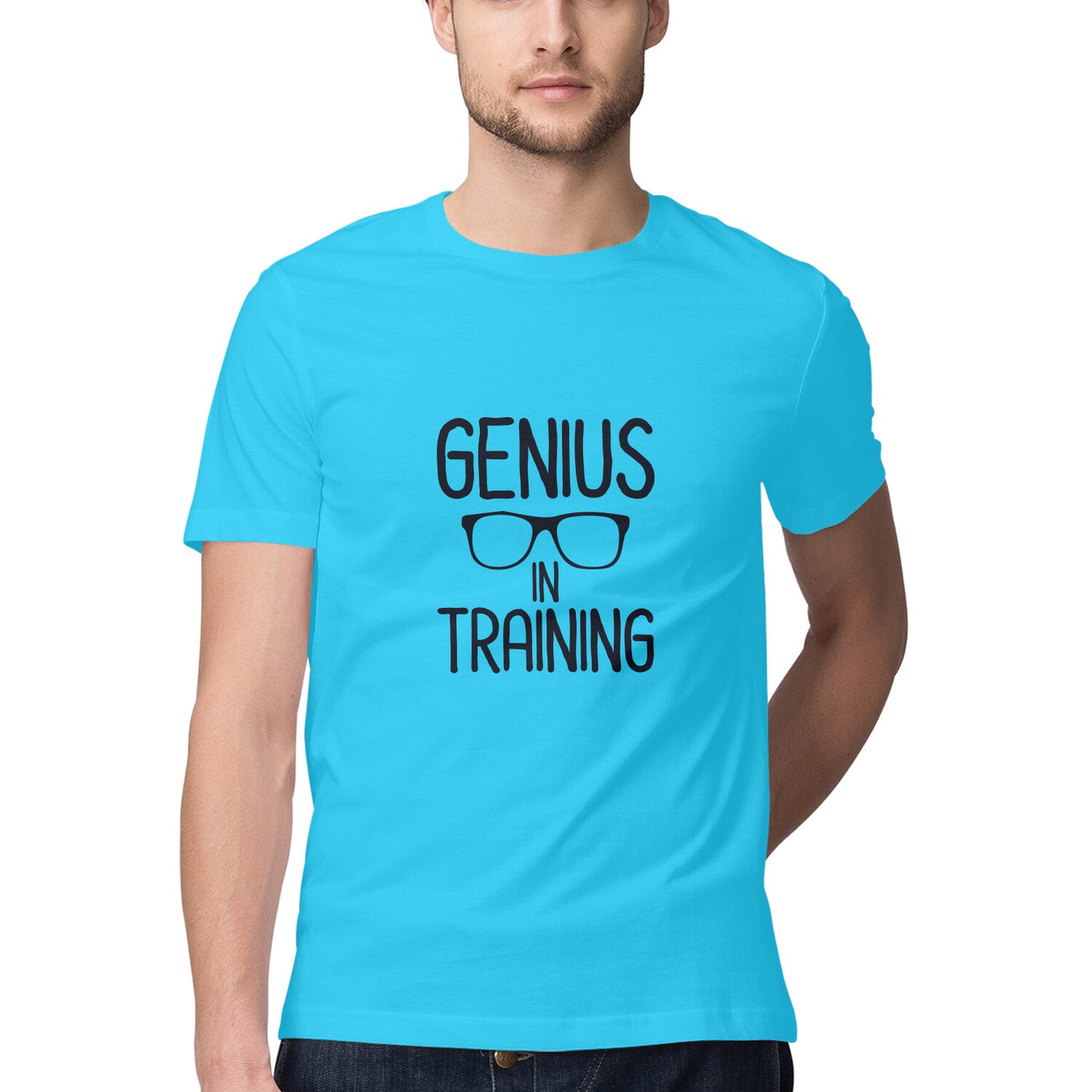 JOVIN-MV Men's Half Sleeve Round Neck T Shirt Genius In Training
