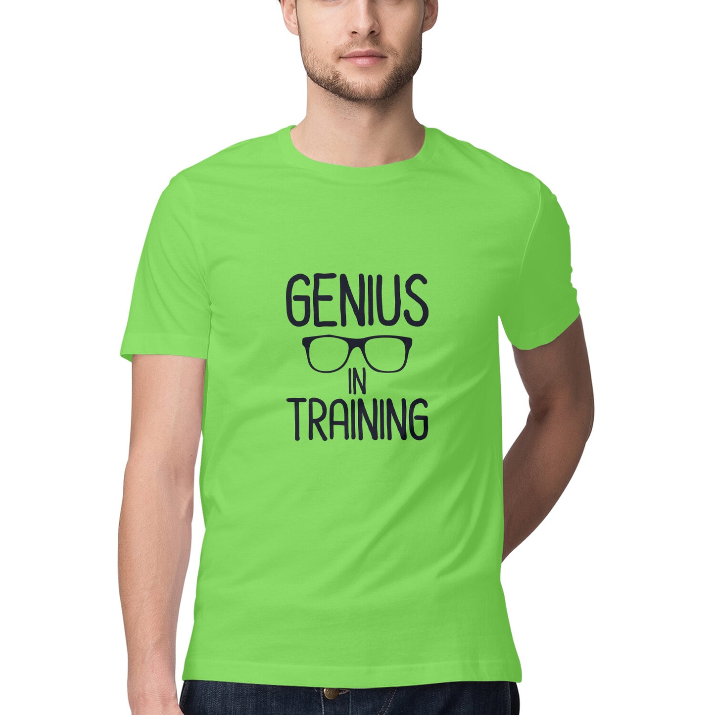 JOVIN-MV Men's Half Sleeve Round Neck T Shirt Genius In Training