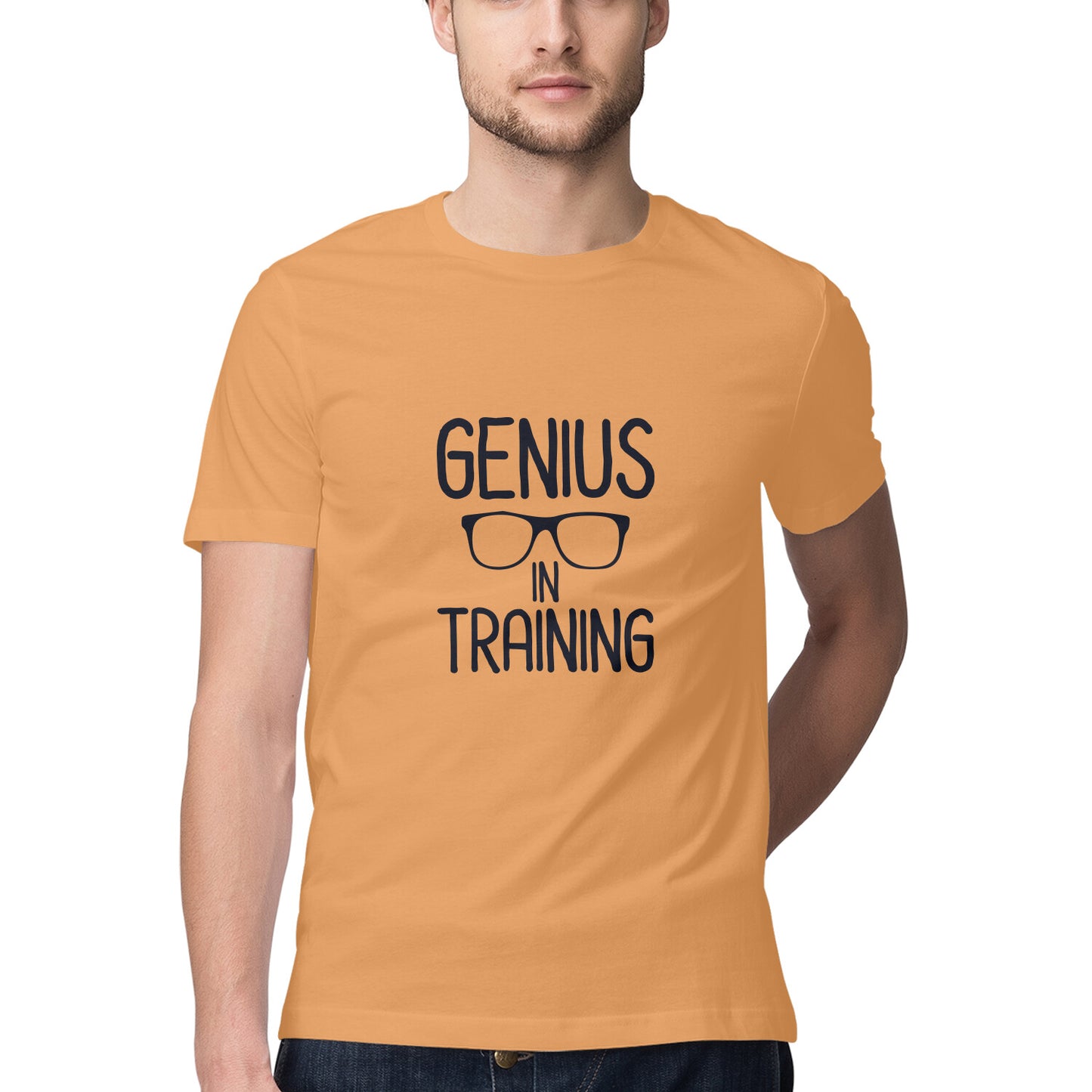 JOVIN-MV Men's Half Sleeve Round Neck T Shirt Genius In Training
