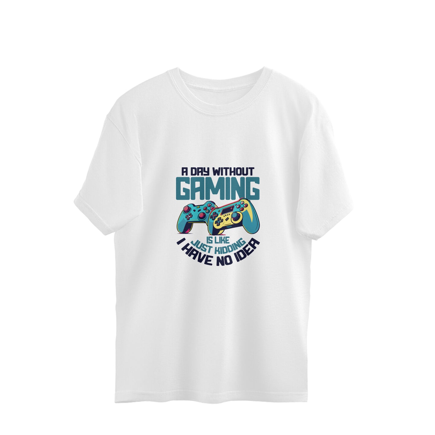 JOVIN-MV Men's Oversized T-Shirt A Day without Gaming