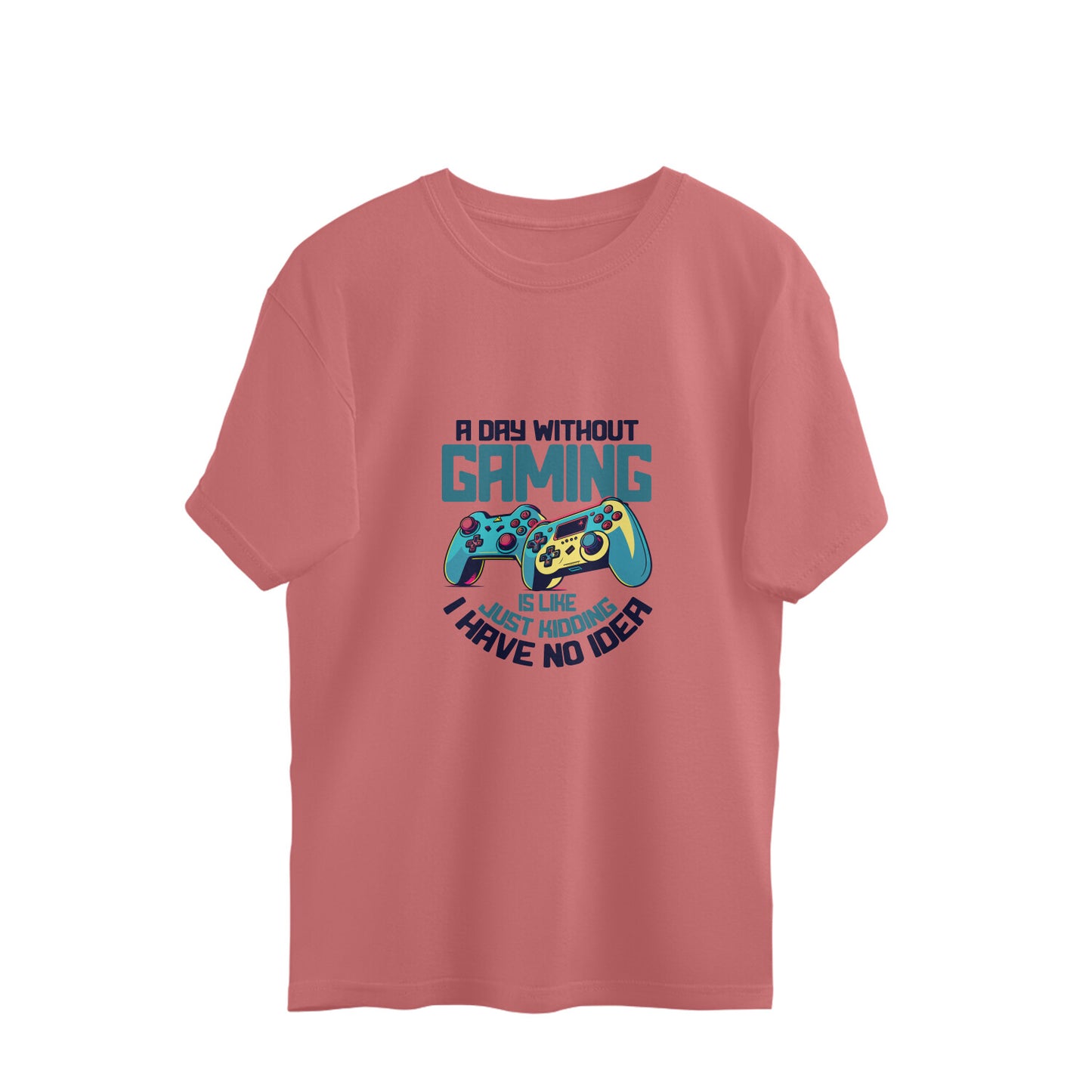 JOVIN-MV Men's Oversized T-Shirt A Day without Gaming