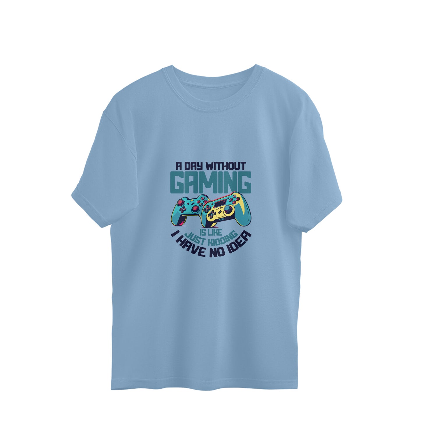 JOVIN-MV Men's Oversized T-Shirt A Day without Gaming