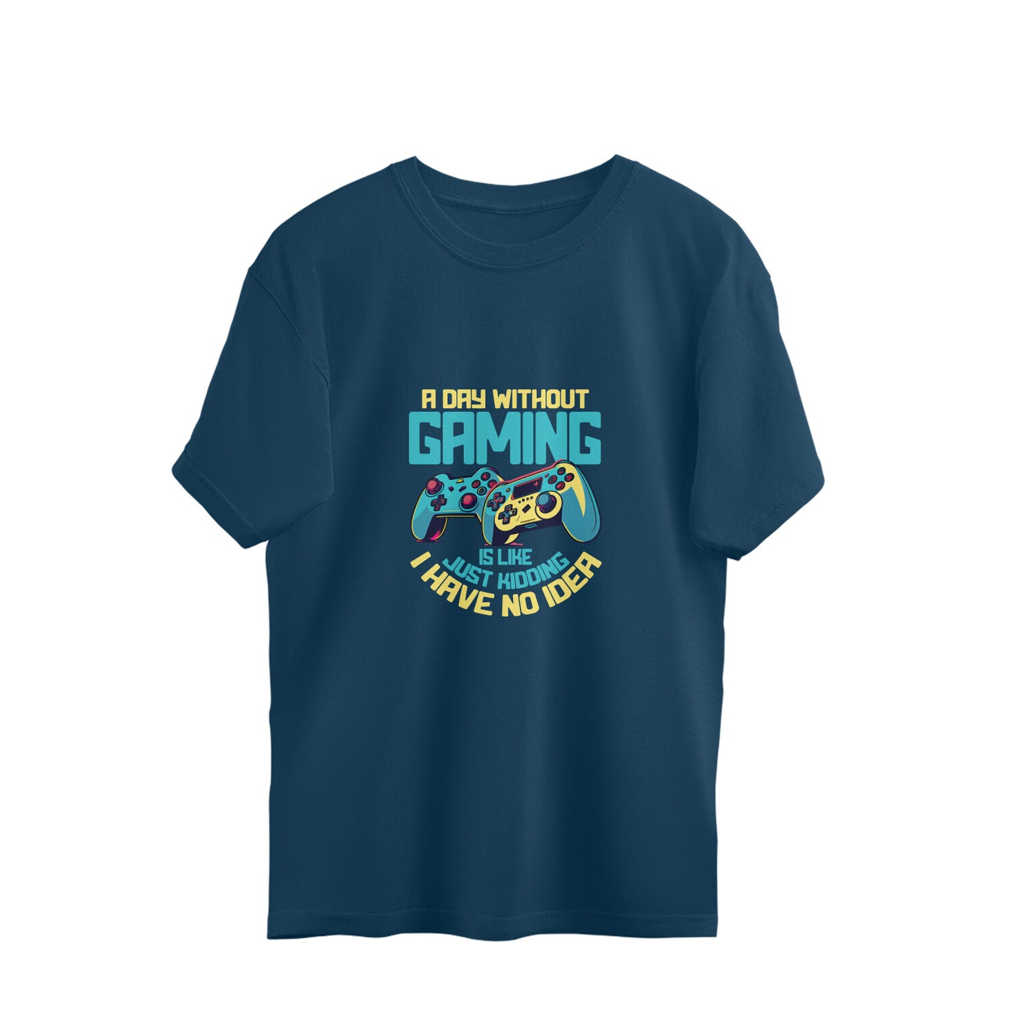 JOVIN-MV Men's Oversized T-Shirt A Day without Gaming