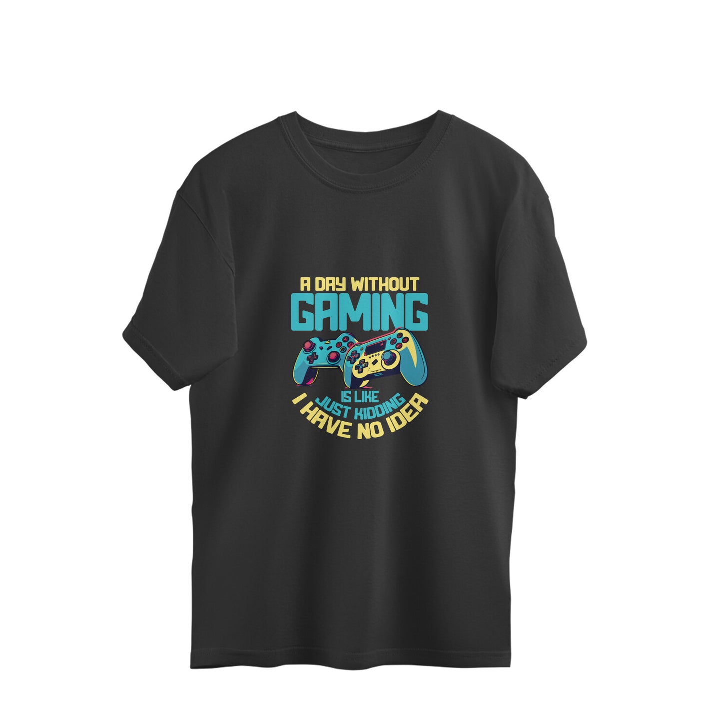 JOVIN-MV Men's Oversized T-Shirt A Day without Gaming