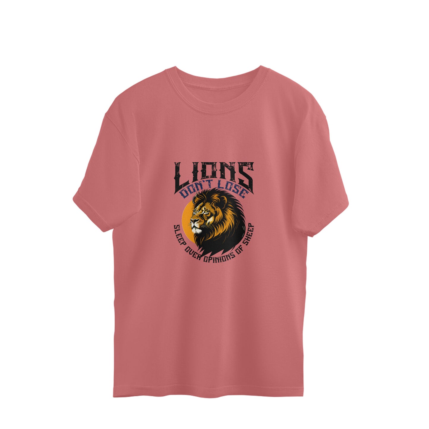 JOVIN-MV Men's Oversized T shirt Lions Don't Sleep