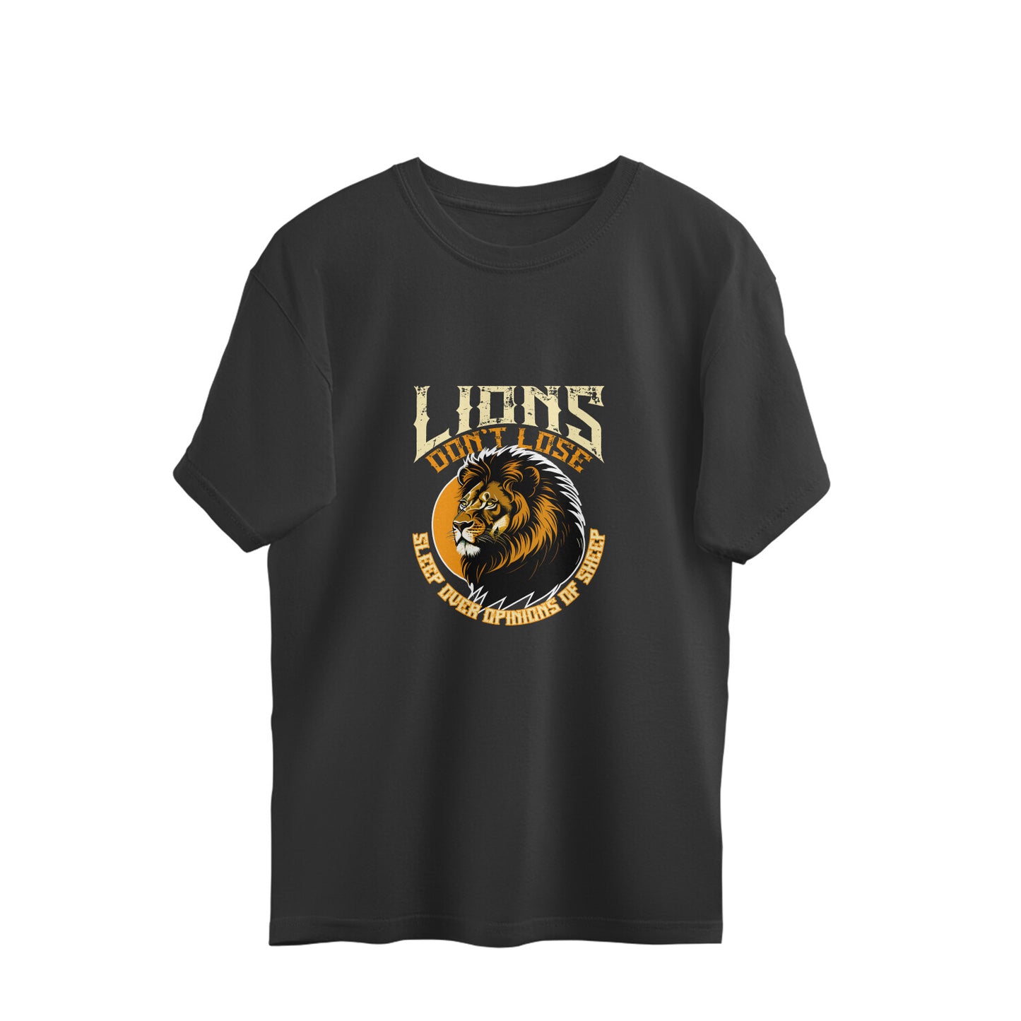 JOVIN-MV Men's Oversized T shirt Lions Don't Sleep