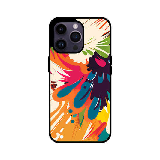 JOVIN-MV Apple iPhone Glass Phone Case In Cream Floral All Models