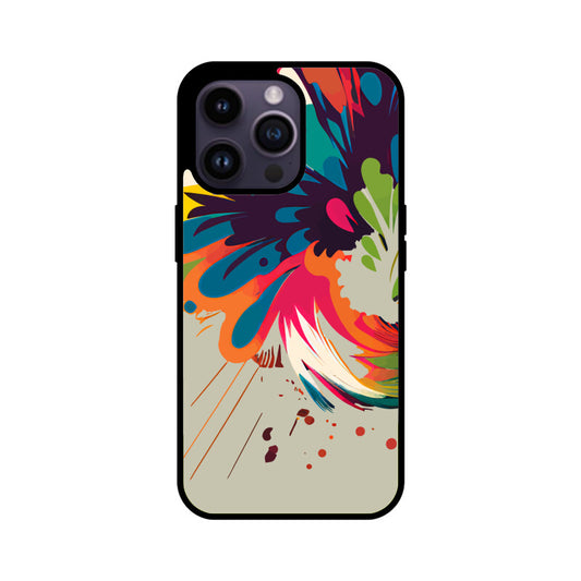 JOVIN-MV Apple iPhone Glass Phone Case In Silver Floral All Models