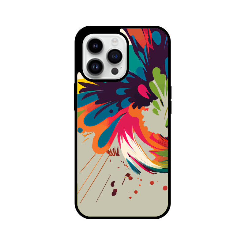 JOVIN-MV Apple iPhone Glass Phone Case In Silver Floral All Models