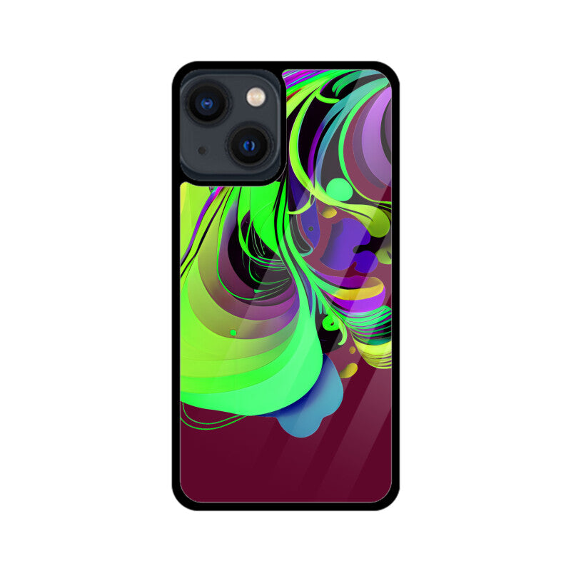 JOVIN-MV Apple iPhone Glass Phone Case In Maroon Floral All Models