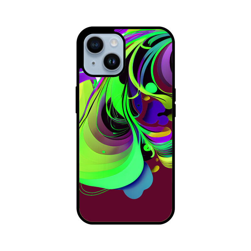 JOVIN-MV Apple iPhone Glass Phone Case In Maroon Floral All Models