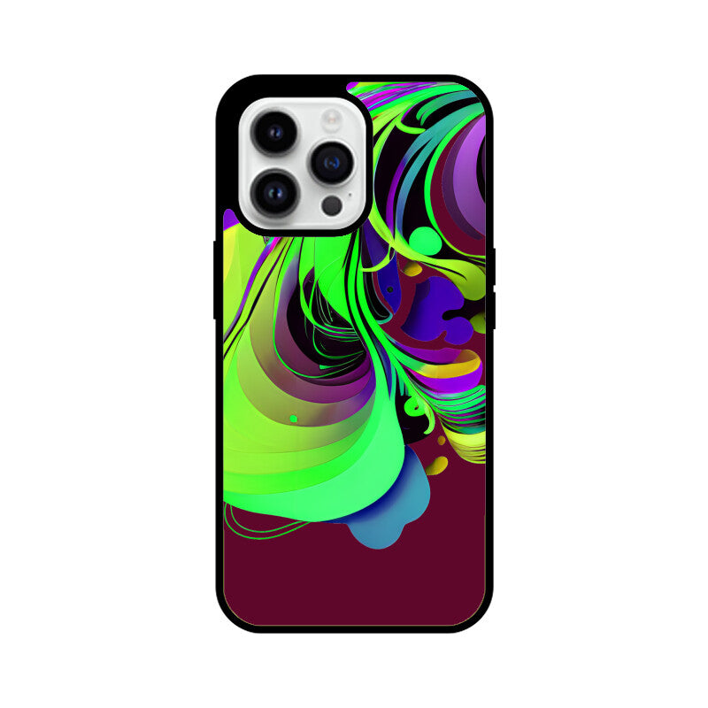 JOVIN-MV Apple iPhone Glass Phone Case In Maroon Floral All Models
