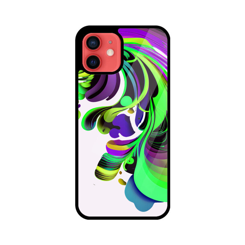JOVIN-MV Apple iPhone Glass Phone Case In White Floral All Models
