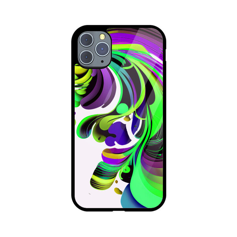 JOVIN-MV Apple iPhone Glass Phone Case In White Floral All Models
