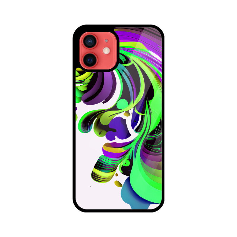 JOVIN-MV Apple iPhone Glass Phone Case In White Floral All Models