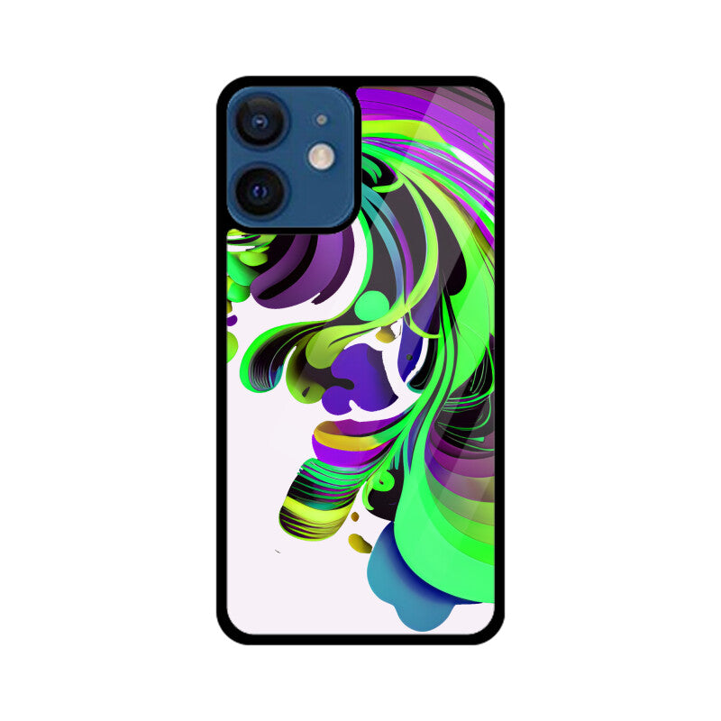 JOVIN-MV Apple iPhone Glass Phone Case In White Floral All Models
