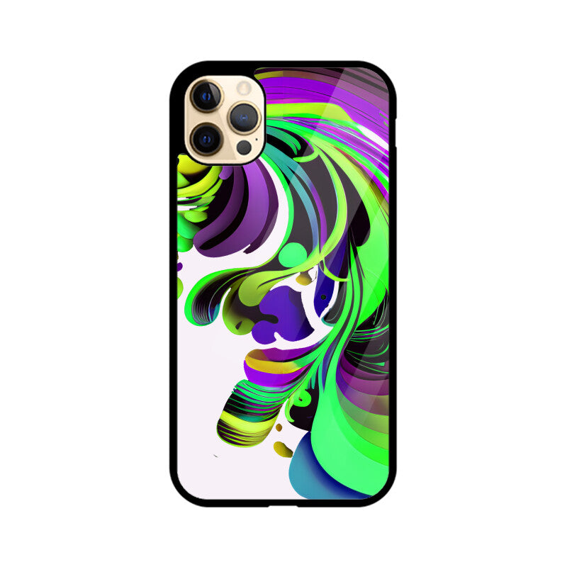 JOVIN-MV Apple iPhone Glass Phone Case In White Floral All Models