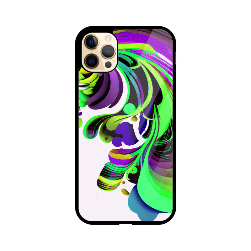 JOVIN-MV Apple iPhone Glass Phone Case In White Floral All Models