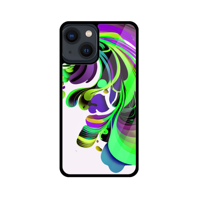JOVIN-MV Apple iPhone Glass Phone Case In White Floral All Models