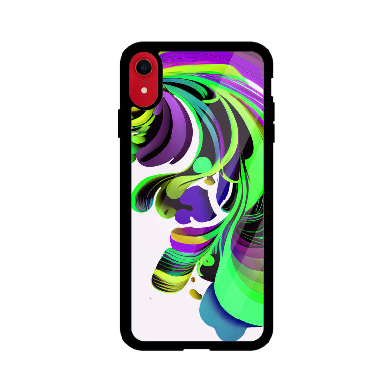 JOVIN-MV Apple iPhone Glass Phone Case In White Floral All Models