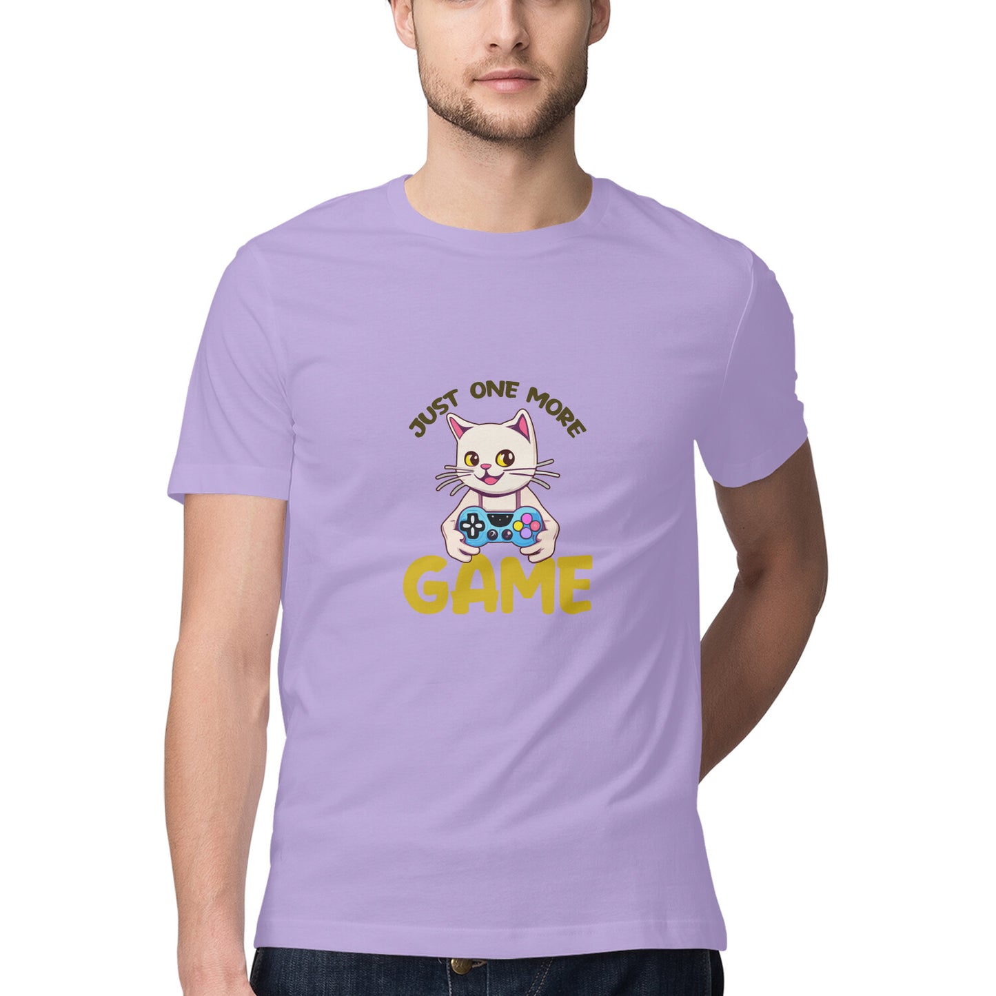 JOVIN-MV Men's Half Sleeve Round Neck T Shirt One More Game