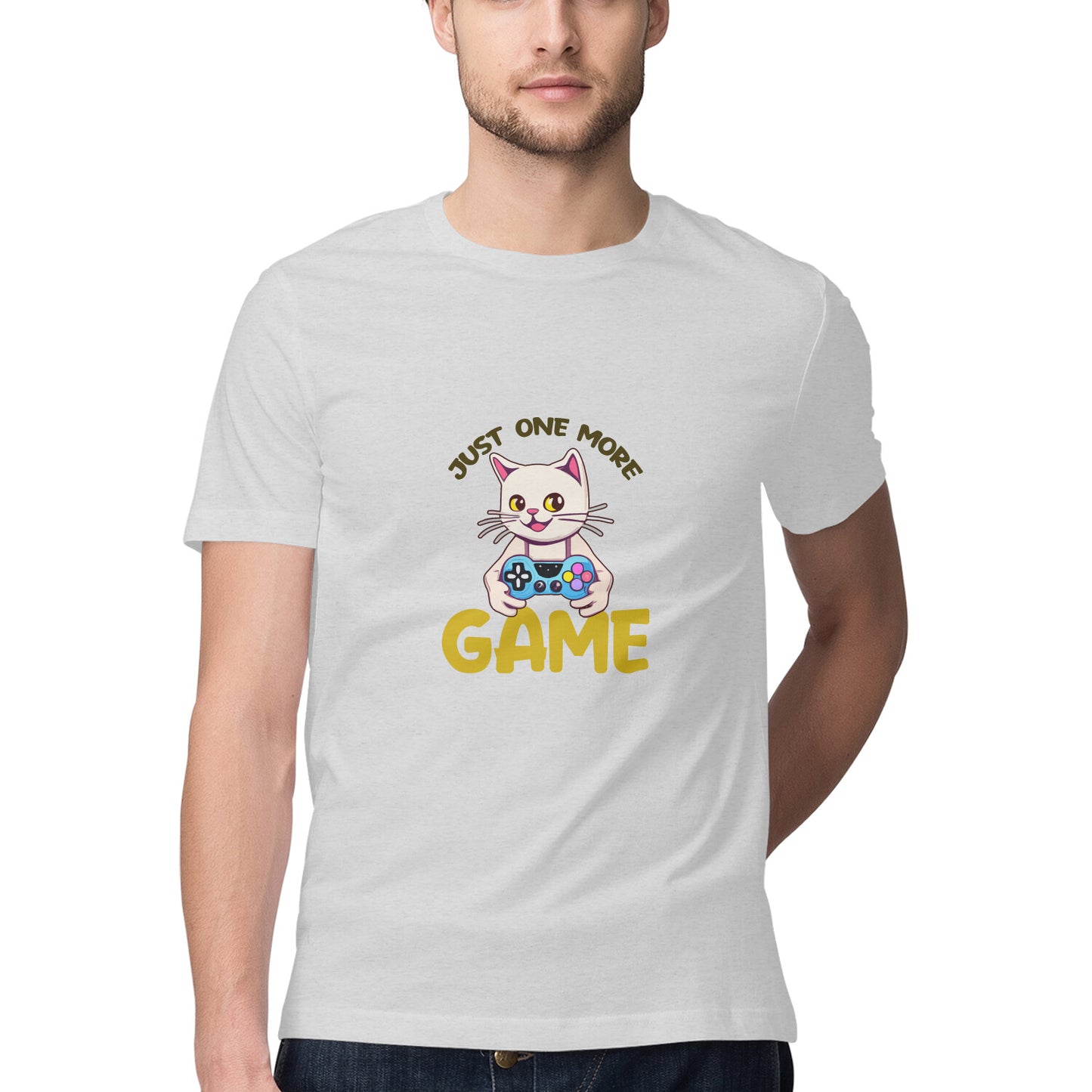 JOVIN-MV Men's Half Sleeve Round Neck T Shirt One More Game